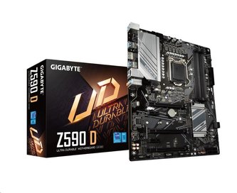 GIGABYTE MB Sc LGA1200 Z590 D, Intel Z590, 4xDDR4, 1xDP