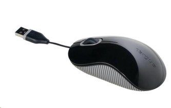 Targus® Cord Storing Wired Mouse Black
