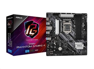 ASRock MB Sc LGA1200 Z590M PHANTOM GAMING 4, Intel Z590, 4xDDR4, 1xHDMI, mATX