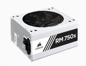 CORSAIR zdroj, RM750x 80+ Gold, 135mm ventilátor (ATX, 750W), modulární PSU, bílá
