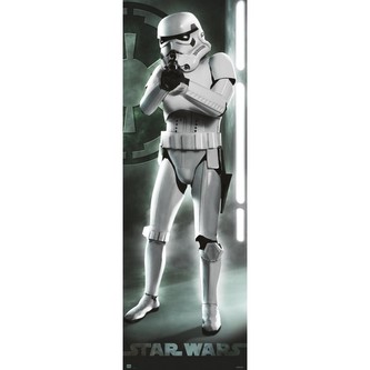 Plakát na dveře Star Wars|Hvězdné války: Klasický voják Stormtrooper (53 x 158 cm) 150 g