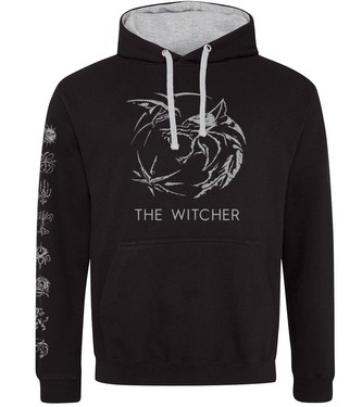 Pánská mikina The Witcher|Zaklínač: Symbol (S) černá bavlna Pánská mikina The Witcher|Zaklínač: Symbol (S) černá bavlna