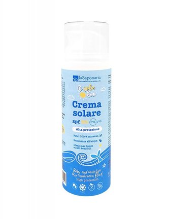 laSaponaria Opalovací krém pro citlivou a dětskou pokožku SPF 50 BIO (125 ml)