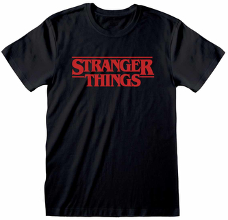 Pánské tričko Netflix|Stranger Things: Logo Black (XL) černá bavlna