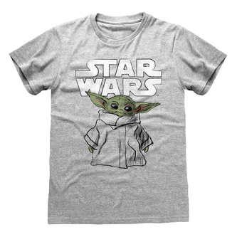 Pánské tričko Star Wars|Hvězdné Války TV seriál The Mandalorian: Child Sketch (2XL) šedé bavlna