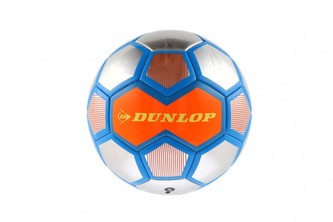 Míč fotbalový Dunlop nafouknutý šitý 22cm 3 barvy vel. 5