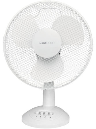 Clatronic VL 3602 ventilátor 30cm, 0-1-2-3, 40W, oscilace, VL3602 WH, průměr 30 cm, vypínatelná oscilace, nastavitelný úhel sklonu, 4 rychlosti, 40 W