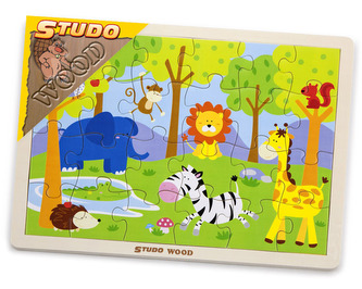 Puzzle safari dřevěné 24 ks