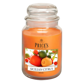 Svíčka ve skleněné dóze Price´s Candles, Sicilské citrusy, 630 g