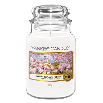 Svíčka ve skleněné dóze Yankee Candle, Festival sakury, 623 g