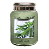 Svíčka ve skleněné dóze Village Candle, Svěží šalvěj, 737 g