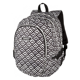 Studentský batoh Target, Bílo-černý se vzorem
