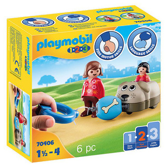 Můj tahací pejsek Playmobil, 1.2.3, 6 dílků