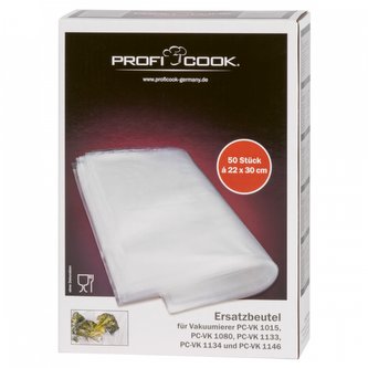 Sáčky do vakuovačky ProfiCook, PCVK1015, 22 x 30 cm, 50 kusů