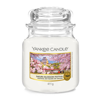Svíčka ve skleněné dóze Yankee Candle, Festival sakury, 410 g