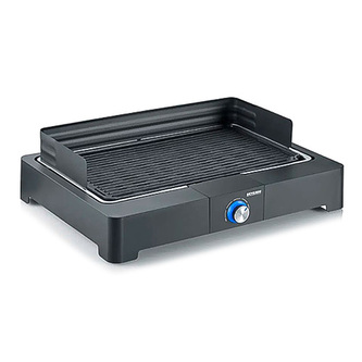 Elektrický gril Severin, PG 8562 - stolní, větrný štít, litin. rošt, termostat, 2 200 W