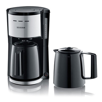 Překapávač na kávu Severin, KA 9253, překapávač, dvě termokonvice, 1000 W, 8 šálků