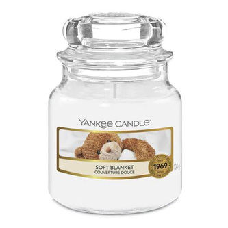 Svíčka ve skleněné dóze Yankee Candle, Jemná přikrývka, 104 g