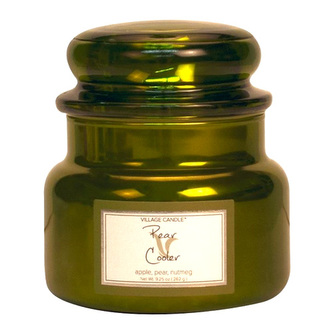 Svíčka ve skleněné metalické dóze Village Candle, Hruškové osvěžení, 312 g