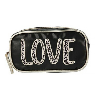 Kosmetická taška Top Model, LOVE, čierna