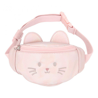 Mini ledvinka Princess Mimi, Růžově třpytivá, obličej kočičky, s oušky