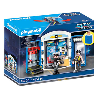 Přenosný kufřík Playmobil, Policie, 51 dílků