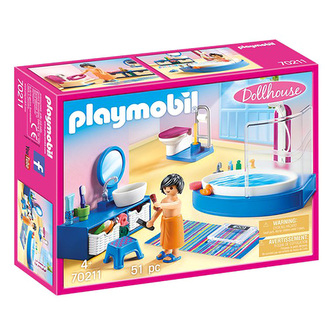 Moderní koupelna Playmobil, Domečky pro panenky a příslušenství, 51 dílků
