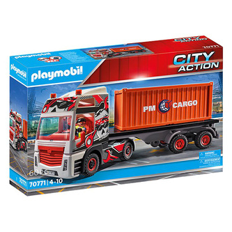 Nákladní automobil s přívěsem Playmobil, Nákladní doprava, 60 dílků