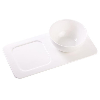 MW White Basics obdélníkový snack set dvoudílný