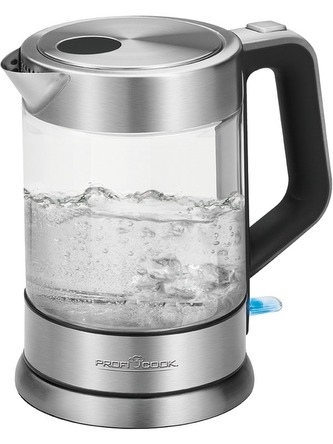 Rychlovarná konvice ProfiCook, PC-WKS 1107, nerezová, 360° konektor, 1,5 L, nerezové topné těleso, ochrana proti přehřátí a odpařování, 1850-2200 W Rychlovarná konvice ProfiCook, PC-WKS 1107, nerezová, 360° konektor, 1,5 L, nerezové topné těleso, ochrana proti přehřátí a odpařování, 1850-2200 W
