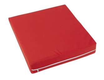 Sedák nepromokavý - červená - 40x40x10 cm - potah na zip
