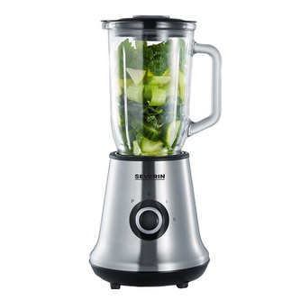 Stolní mixér Severin, SM 3734, odnímatelné víko, 2 rychlosti + pulsní turbo funkce, nůž z nerezové oceli, bezpečnostní vypnutí, 1 L, 500 W