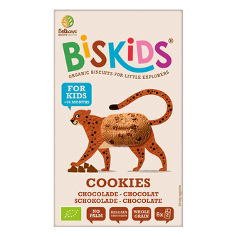 BISkids BIO dětské celozrnné sušenky s belgickou čokoládou 120g
