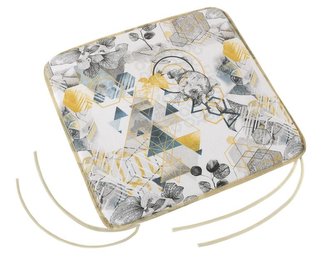 Sedák EMA hladký - trojúhelníky šedé - 40x40 cm, hladký