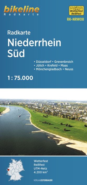 Radkarte Niederrhein Süd 1:75.000 (RK-NRW08)