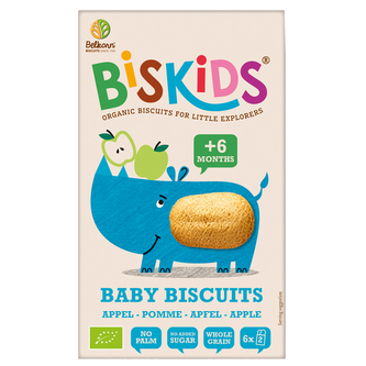 BISkids BIO měkké dětské sušenky s jablečnou šťávou bez přidaného cukru 6M+ 120g