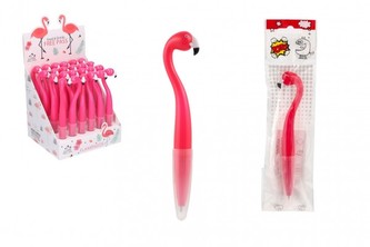 Pero s ozdobou plameňák 14cm v sáčku