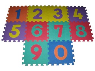 Pěnové puzzle čísla 9 ks