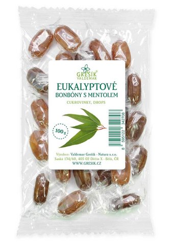 Grešík Eukalyptové bonbóny s mentolem 100 g