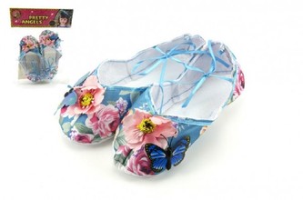 Balerínky/boty pro dívky látkové 18cm v sáčku