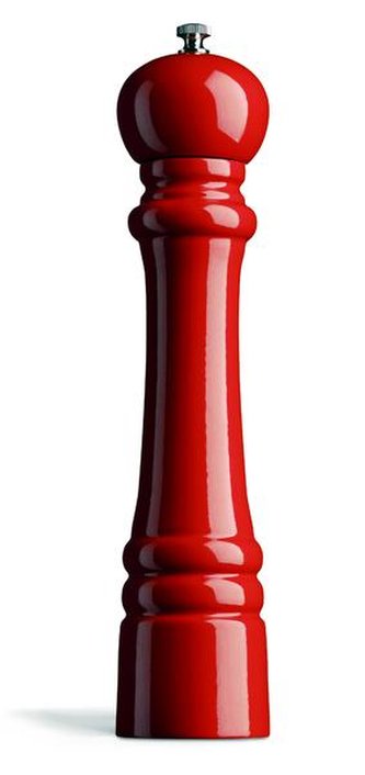 MLÝNEK NA SŮL A PEPŘ 35CM ČERVENÝ, DŘEVO