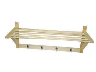 police na zeď s háčky 71 x 28 x 29 cm