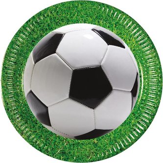 TALÍŘE PAPÍROVÉ FOTBAL 8 KS, 23 CM