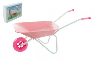 Kolečko plechové Yupee velké růžové 78x40x32cm v krabici