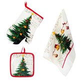 KUCHYŇSKÝ VÁNOČNÍ SET-UTĚRKA, CHŇAPKA, RUKAVICE