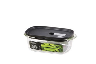 DÓZA NA POTRAVINY, BOROSILIKÁTOVÉ SKLO, 890 ML