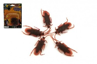 Hmyz švábi plast 4cm 5ks na kartě