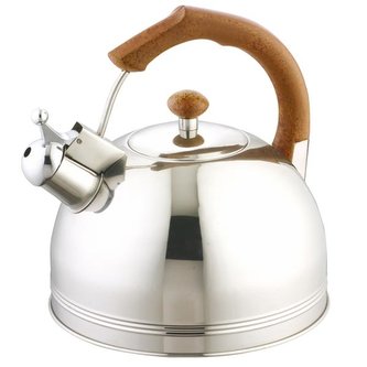 Nerezová konvice na čaj 3 l s rukojetí v dekoru dřeva