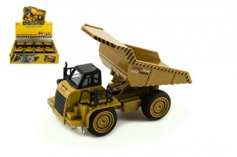 Auto nákladní plast/kov 13cm na baterie se světlem se zvukem na zpětný chod