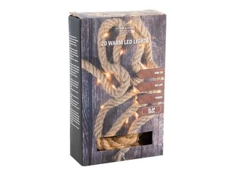 OSVĚTLENÍ VÁNOČNÍ ŘETĚZOVÉ LANO 2M LEDX20 ČASOVAČ